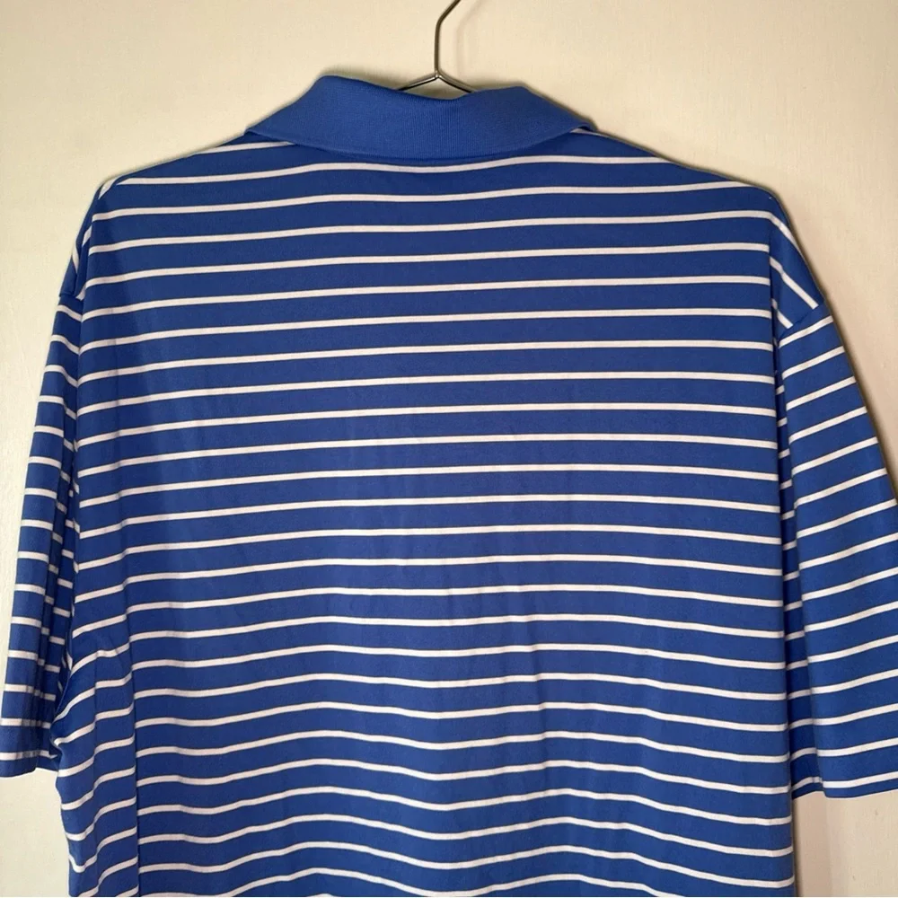 Ralph Lauren Polo Golf Performance Blue Stripped Shirt | Men's Large